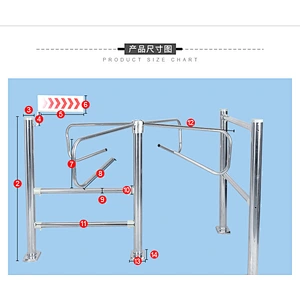 Distribution Price Supermarket Gate 304 Stainless Steel Manual Turnstile applied in Supermarket Entrance