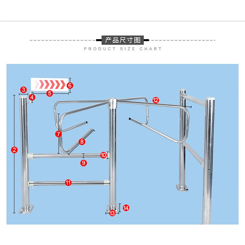 Distribution Price Supermarket Gate 304 Stainless Steel Manual Turnstile applied in Supermarket Entrance