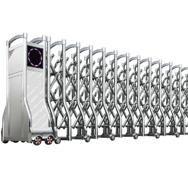 Factory School Main Gate Driveway Design Automatic Retractable Folding Collapsible Gate