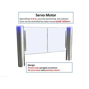 Cylindrical Speed Gate Security System Self Closing Fast lane Flap Barrier Speed Gate Suppliers