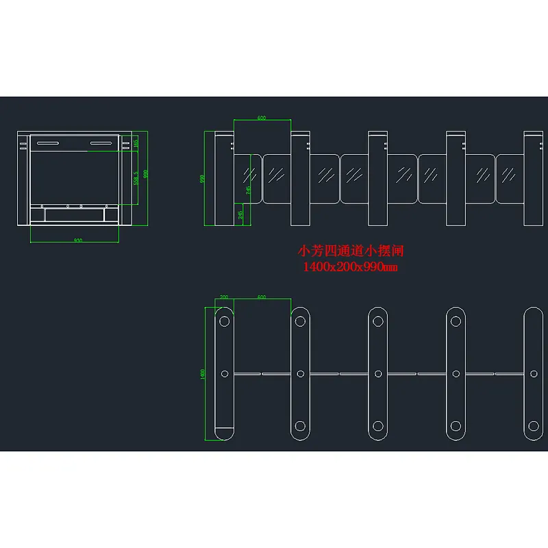 High Speed Turnstile Barrier Gate For Pedestrian Crossing