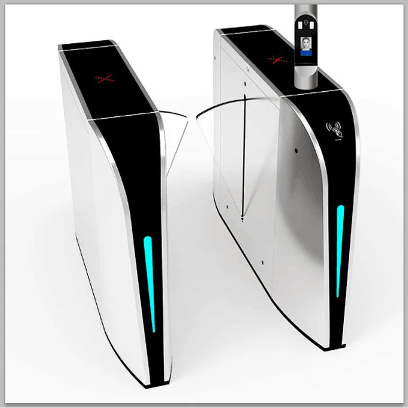 Automatic High Speed Gate Flap Turnstile Access Control System