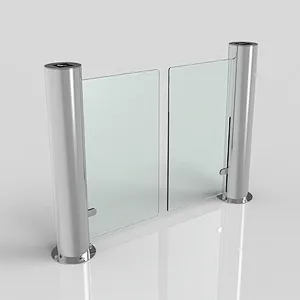 OEM New 304 Stainless Steel Supermarket Telescopic Tubular Swing Barrier Gate Design