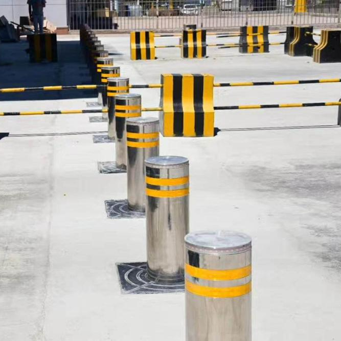 2020 Full automatic stainless steel LED hydraulic road rising bollard barrier lifting column blocker