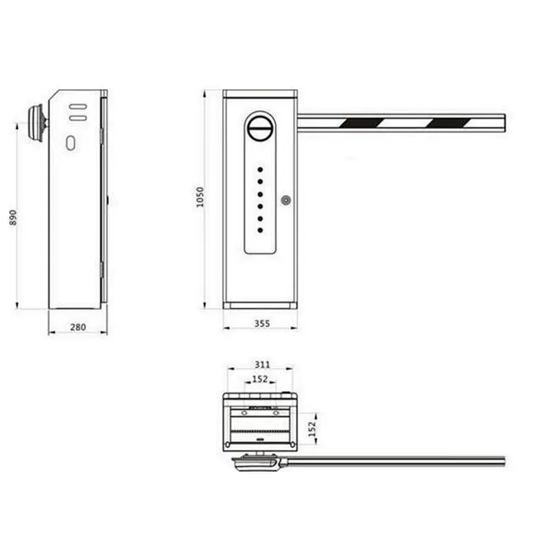 automatic parking boom barrier gate manufacturer, oem available control road safety folding arm barrier