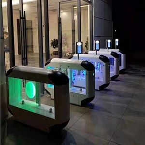 RFID swing gate barrier access control swing turnstile with QR Code Reader