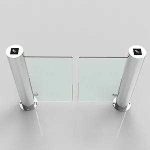 OEM New 304 Stainless Steel Supermarket Telescopic Tubular Swing Barrier Gate Design