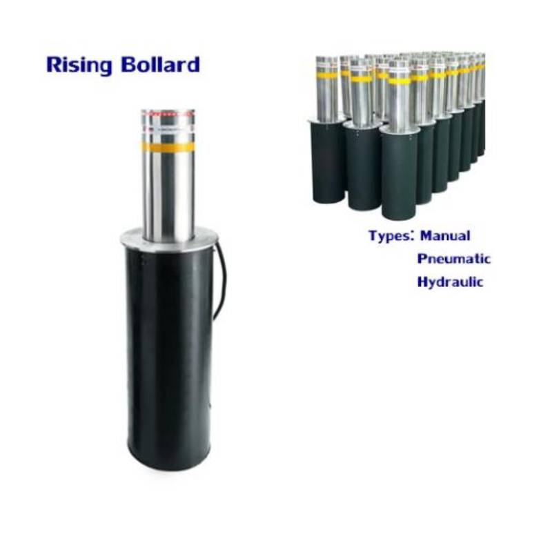 Semi-automatic Pneumatic Rising Bollards Stainless Steel Safety Bollards