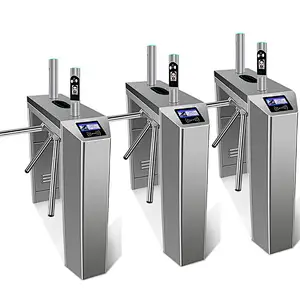 Tripod Turnstile Gate Tripod Turnstile Semi-Auto 304  Access Control RFID Card scan QR code  Reader Turnstile  Gate