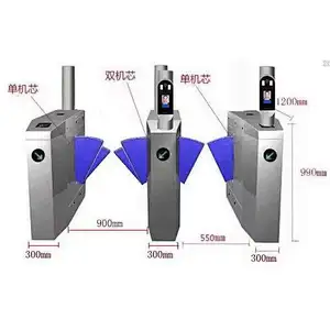Automatic Security Swing  Flap Turnstile Barrier Access Control