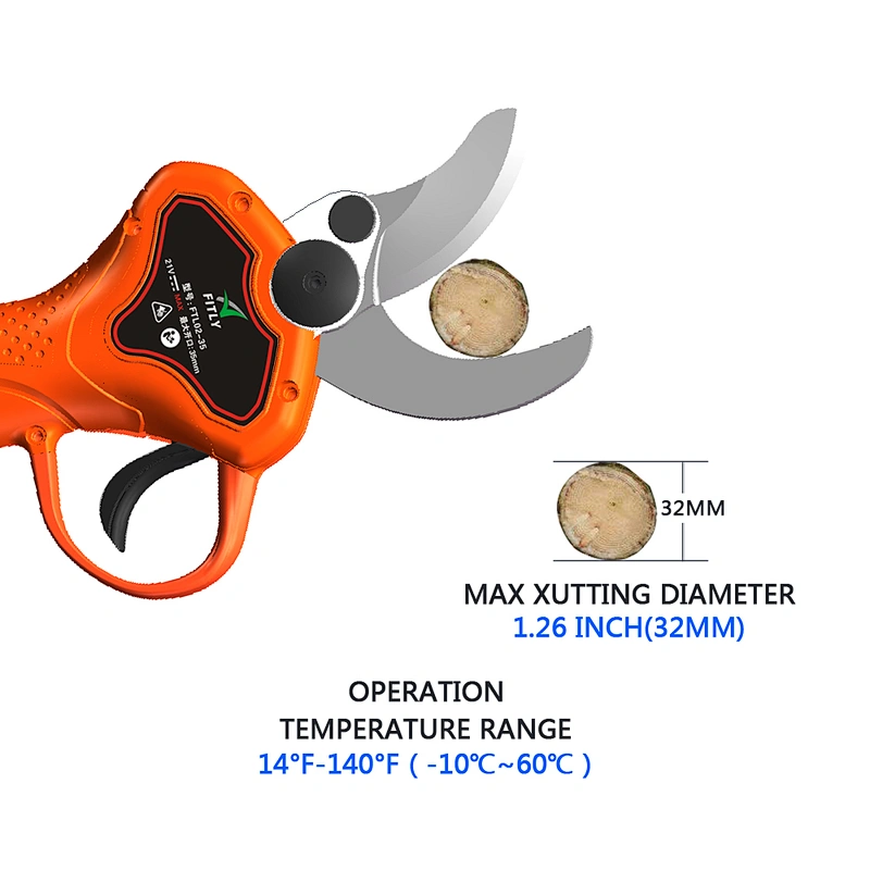 Cordless Electric Pruner Battery Pruning Shears Portable Wireless Secateurs