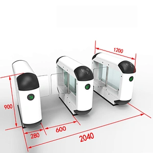 GYM Station Automatic RFID Security Retractable Flap Barrier Gate Hight end turnstile gate