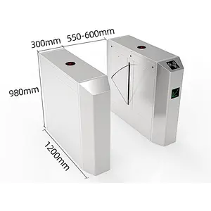 Automatic High Speed Gate Flap Turnstile Access Control System