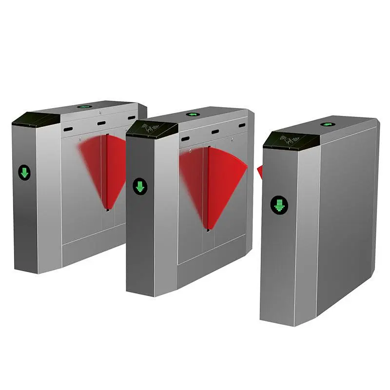 Single Moter Flap Gate Barrier Turnstile Gate Access Control System For Bus Station