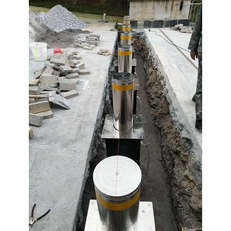 2020 New design high quality automatic parking hydraulic rising bollard Anxia