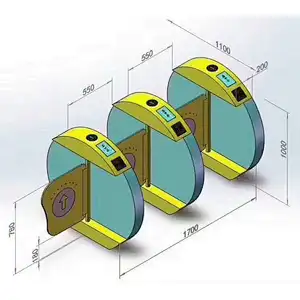 OEM/ODM Stainless Steel Colorful Access Control Bi-directional  kindergarten Flap Barrier Turnstile for school