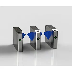 Pedestrian Entrance Automatic Flap Turnstile Access Control System
