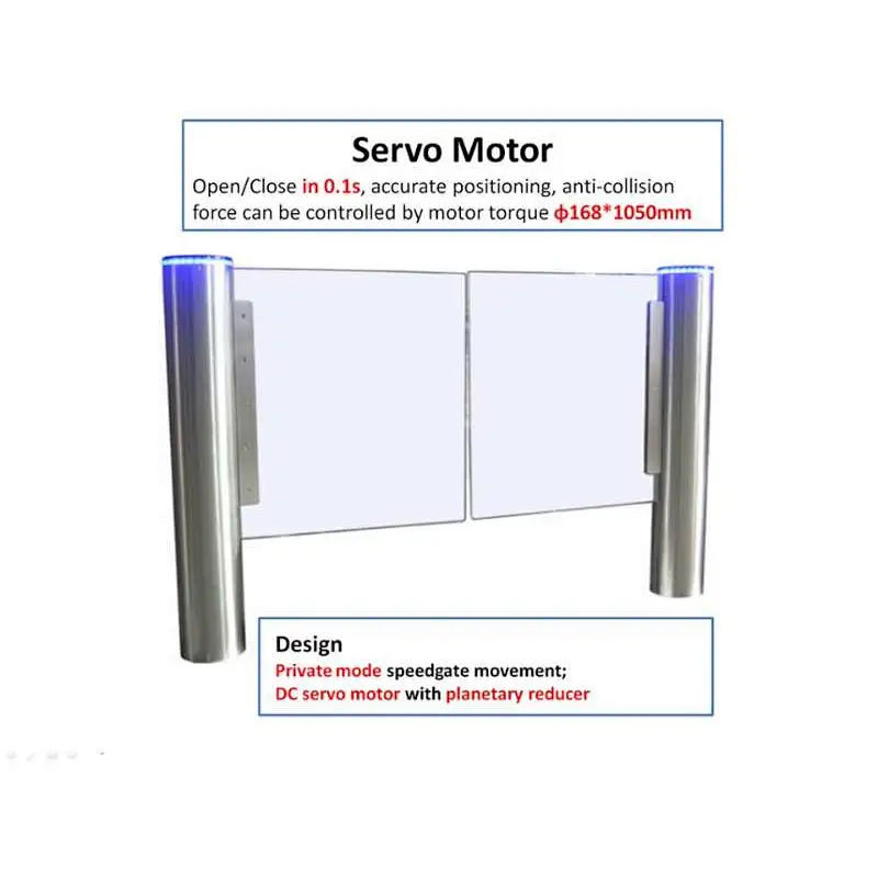 Automatic Cylindrical Luxury Turnstile for Office Building RFID Pedestrian Speed Gate