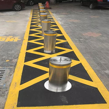 304 LED bollard with low price automatic retractable parking hydraulic rising bollard for school,hospital