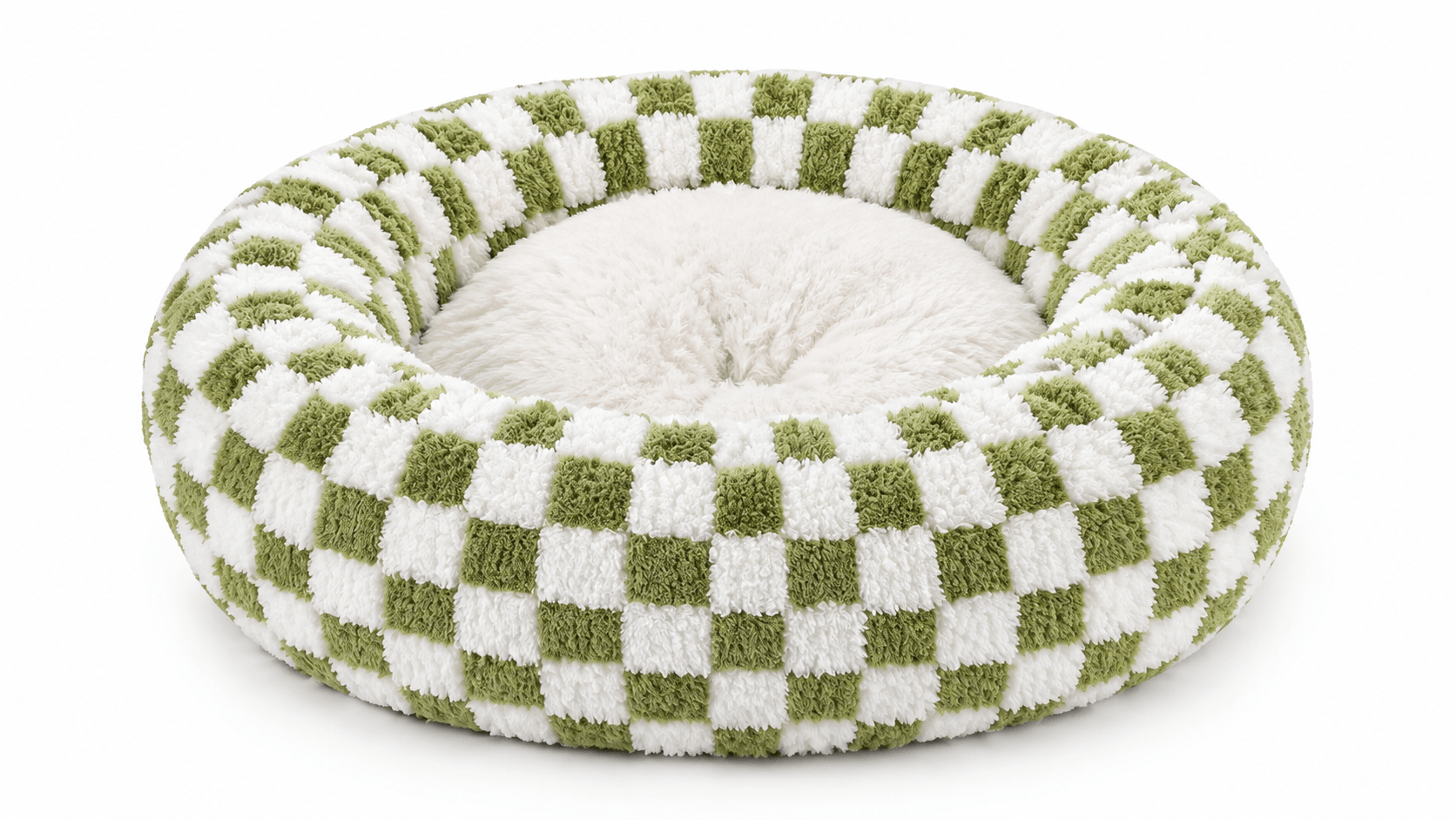 Checkered donut pet bed main visual