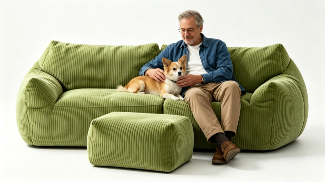 Shredded Foam Sofa Scene