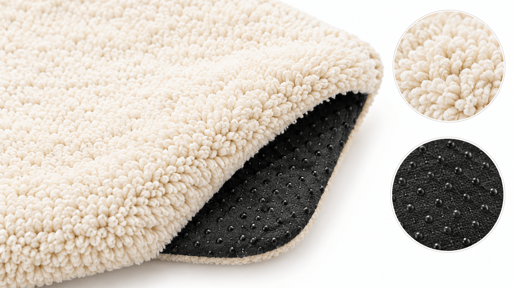 Plush surface and anti-slip bottom detail