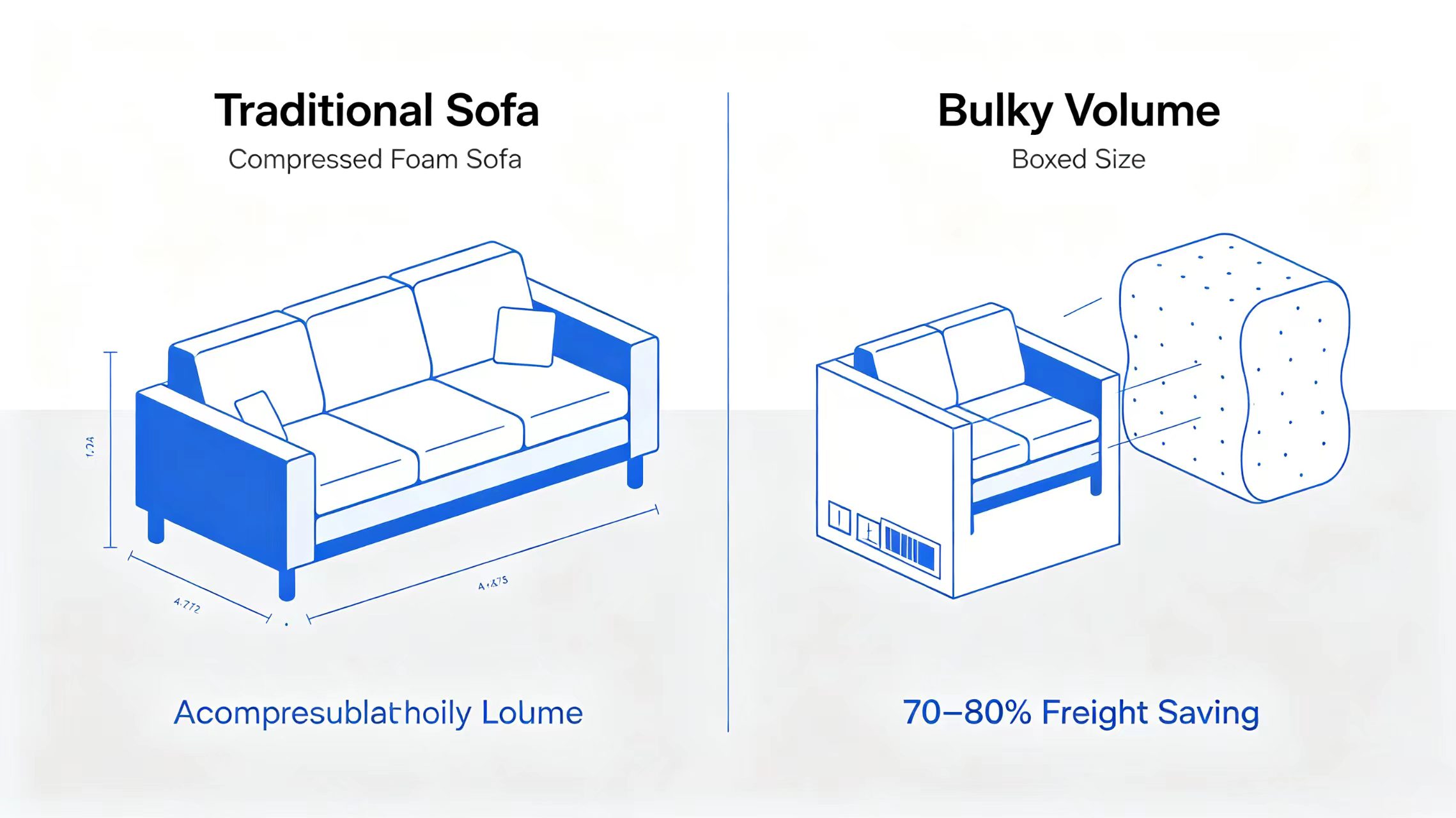 compressed sofa vs traditional sofa comparison chart