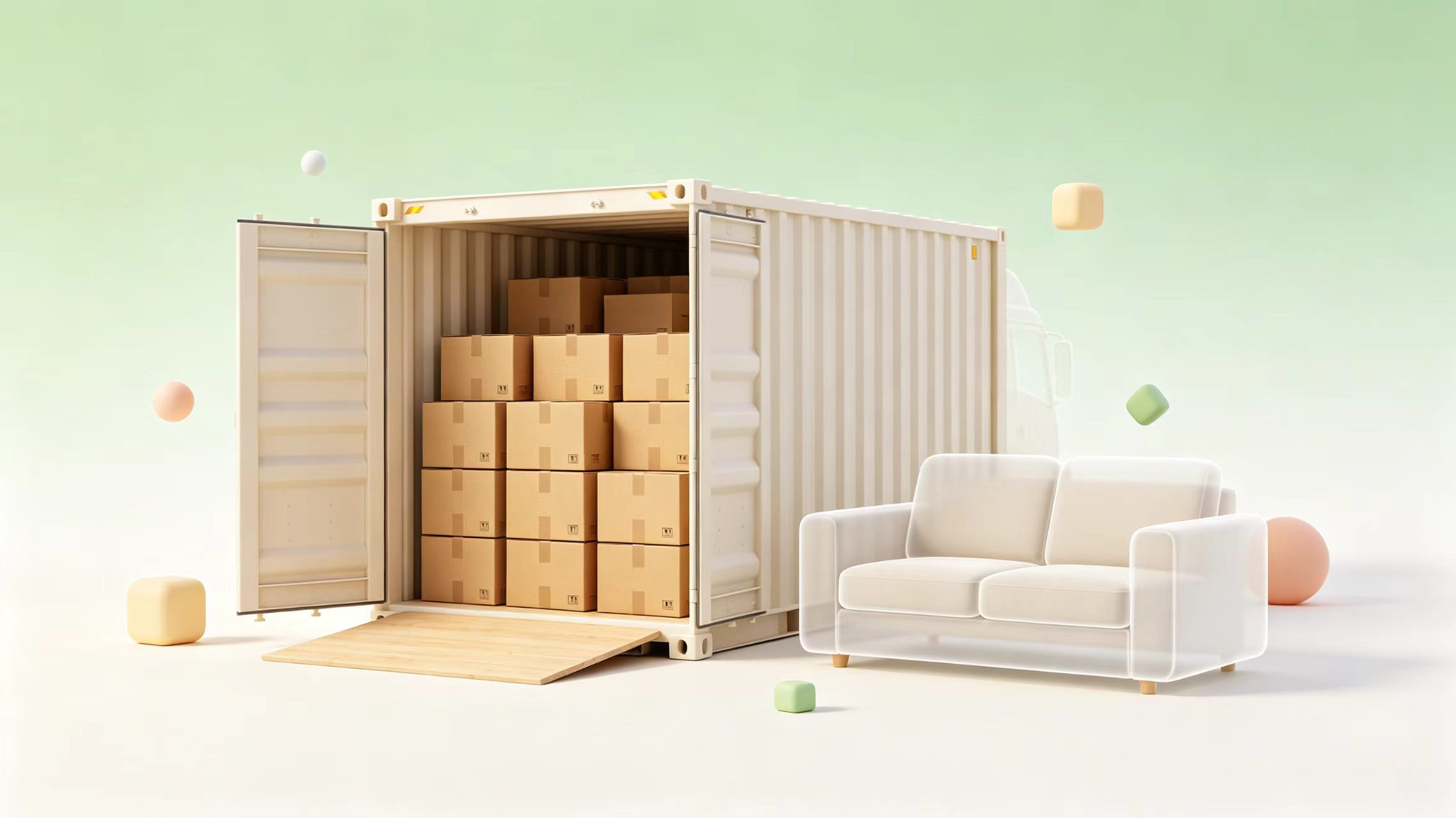 40ft container loading comparison, more vacuum compressed kids sofas reduce shipping cost for furniture retailers