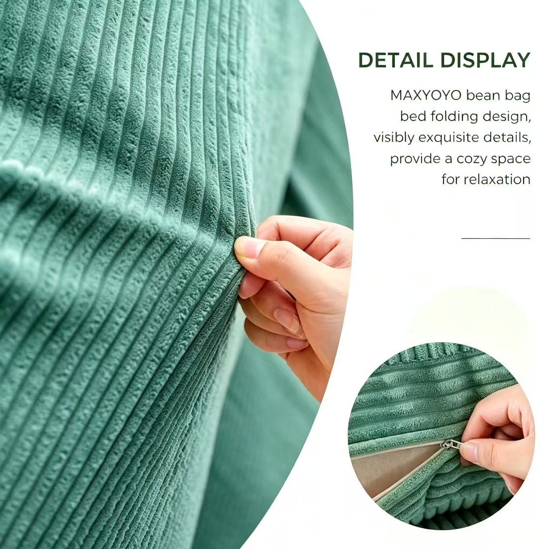removable washable cover of bean bag bed