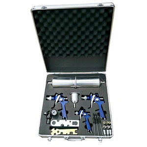 H2000 H827 KITS HVLP paint spray gun Blue Aluminum box kit
