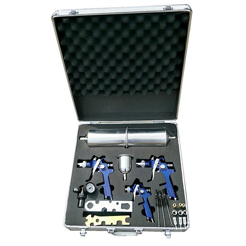 H2000 H827 KITS HVLP paint spray gun Blue Aluminum box kit