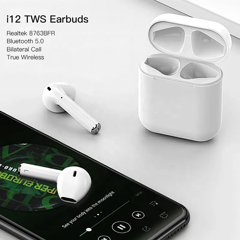 High Quality Newest Wireless Bluetooth Headphone YIXIANGLIN i12 TWS BT Earphone 5.0 WZ-I12 Wireless Earbuds Bluetooth Earbuds