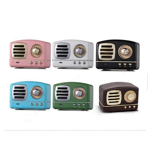 Newest Product  Classic Retro Portable Bluetooth Speaker FM Radio Pocket Design
