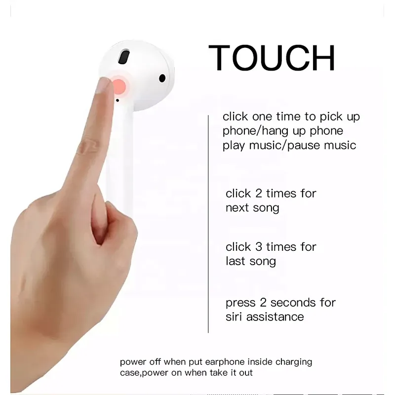 High Quality Newest Wireless Bluetooth Headphone YIXIANGLIN i12 TWS BT Earphone 5.0 WZ-I12 Wireless Earbuds Bluetooth Earbuds