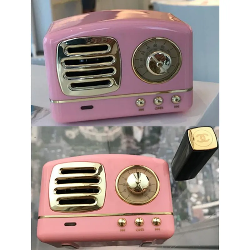 Newest Product  Classic Retro Portable Bluetooth Speaker FM Radio Pocket Design