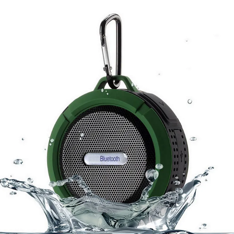 New Arrival  Waterproof Wireless Bluetooth Speaker Support TF Card C6 Mini Portable