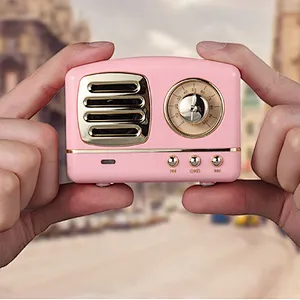 Newest Product  Classic Retro Portable Bluetooth Speaker FM Radio Pocket Design