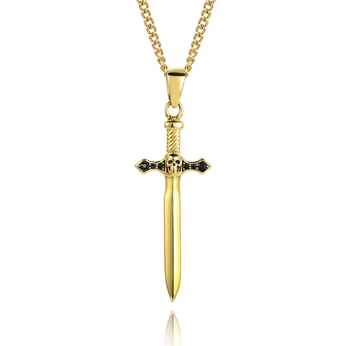 Cross Chain Men 18ct Gold Crucifix Personalised Necklace