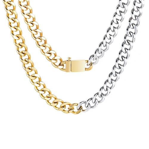 Custom 22k Gold 18 Inch Curb Chain Cuban Link Necklace