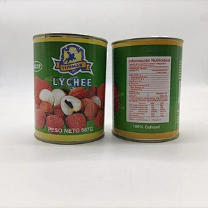Litchi entier en conserve de fruits frais au sirop léger