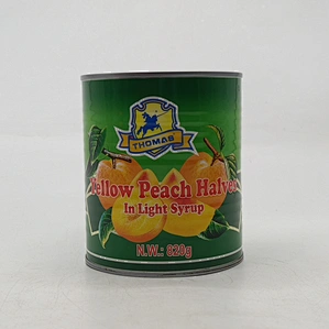 fruits en conserve pêche jaune