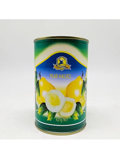 Moitiés de poire en conserve