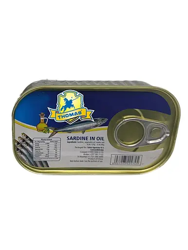 sardine vegetal oil of 125g