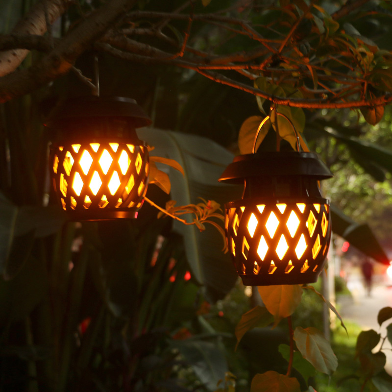 Newly Arrival Yard Decor Landscape Lamp 96pcs Led Outdoor Patio Solar Lights Solar Fire Flickering Flame Torch