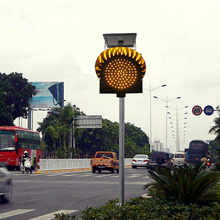 SHENZHEN ACMESHIHNE Wireless Solar Traffic Light Security Led Traffic Solar Powered Blinker Traffic Signal Light