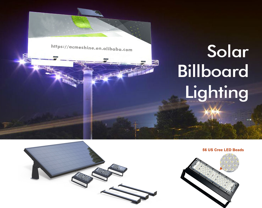 IP65 Solar Billboard Lights For Outdoor Billboard Signboard Project Solar Outdoor Waterproof Solar Power Light