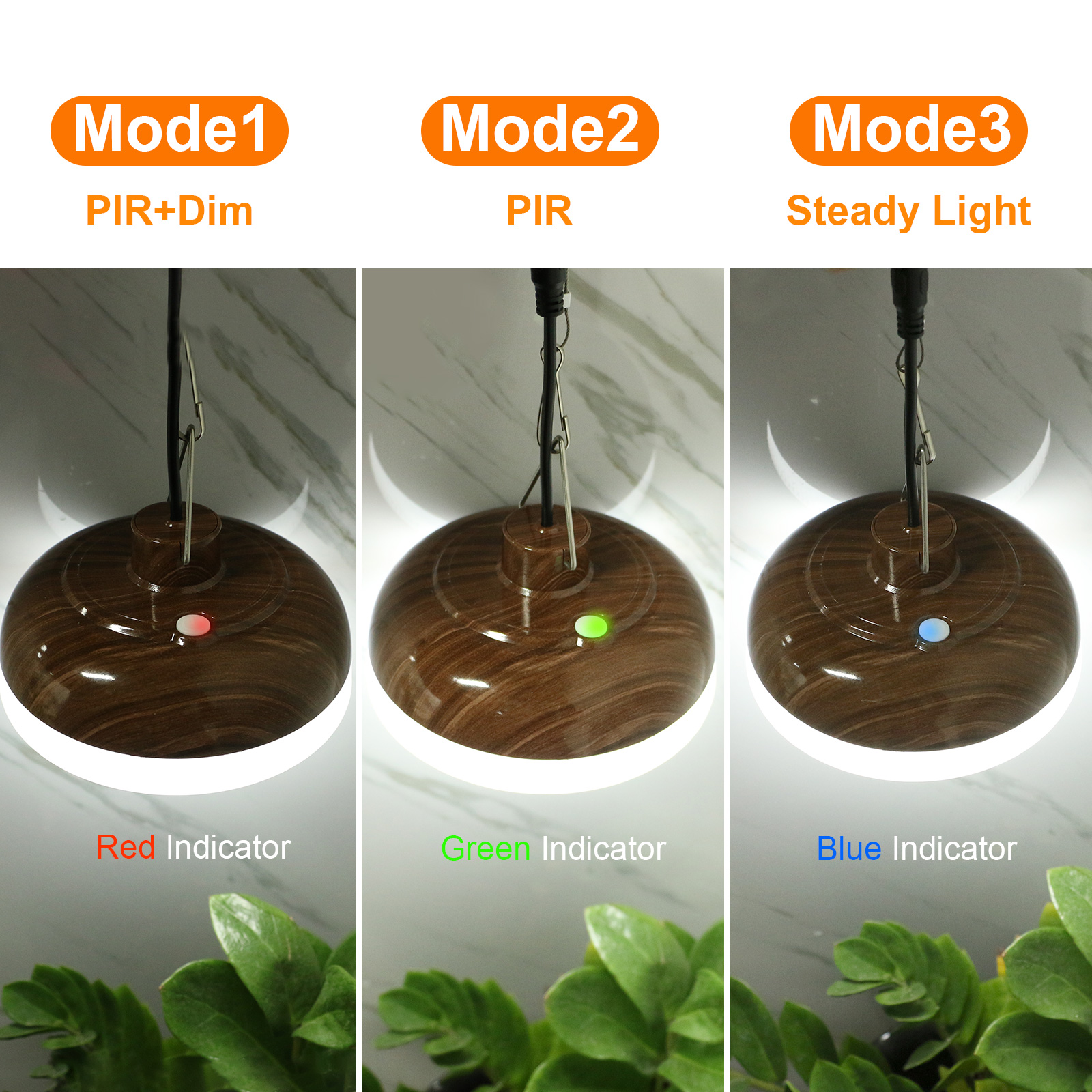 Remote Control LED Outdoor Motion Sensor Lights Pendant Solar Light Patio Porch Gazebo
