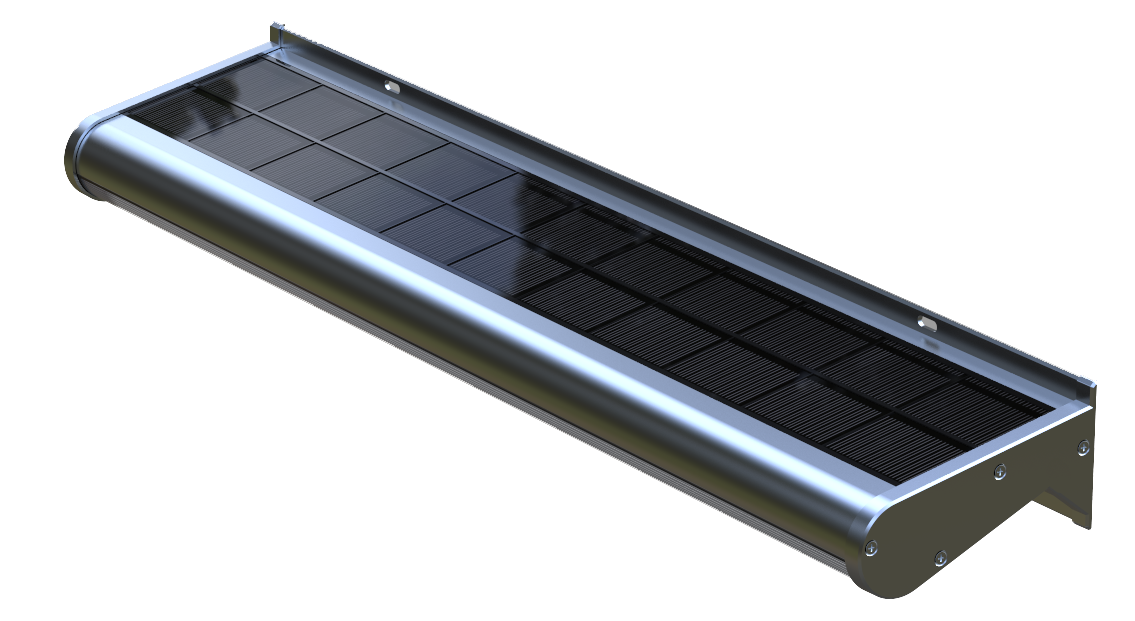 Aluminum Solar Led Waterproof Street Light With Microwave Motion Sensor Parking Lot Lights