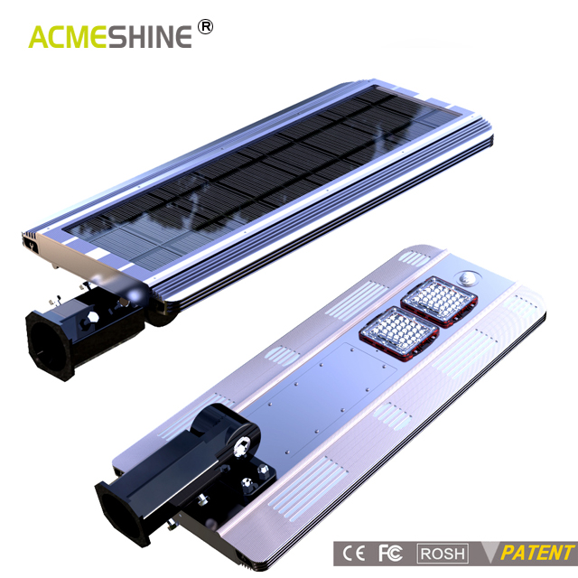 Aluminum Solar Led Waterproof Street Light With Microwave Motion Sensor Parking Lot Lights