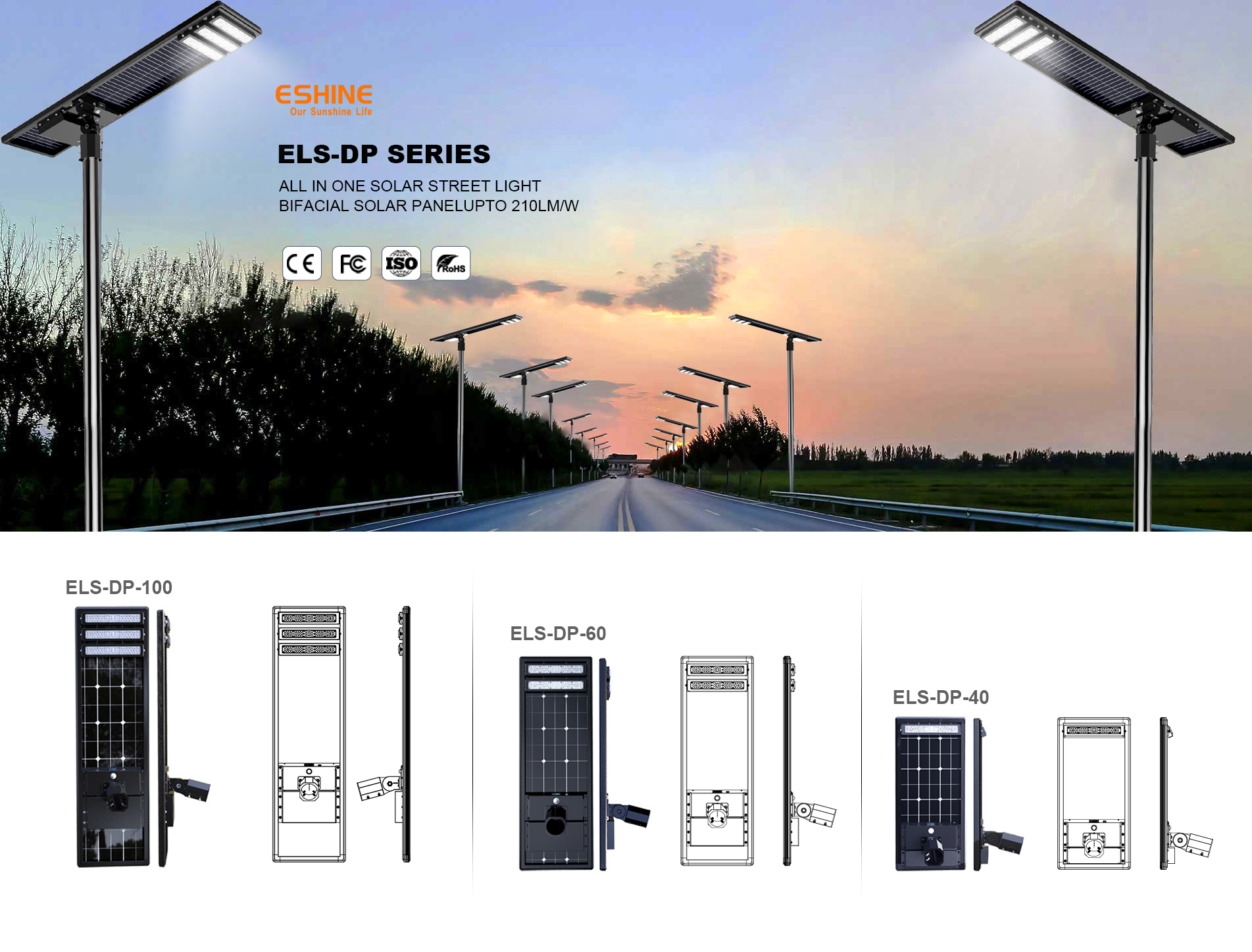 Remote Control Sensor Super Led Street Light with LIFEPO4 Battery